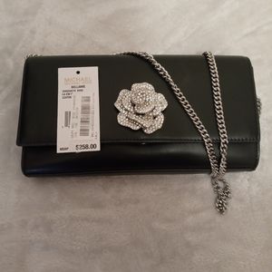Michael Kors Crystal Embellishment clutch with ahoulder strap